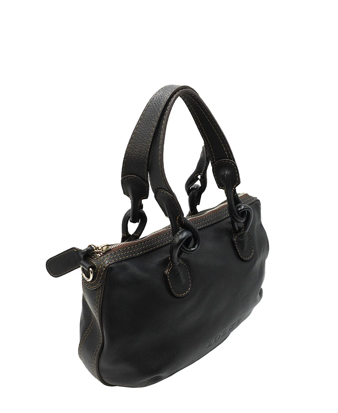 2Way Satchel Leather Black