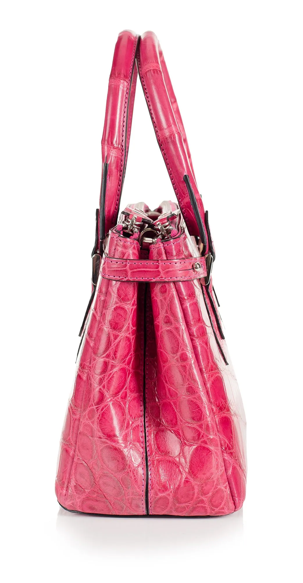 30-657-PNK THE JULIETTE Gracen Nile Crocodile Handbag, Pink