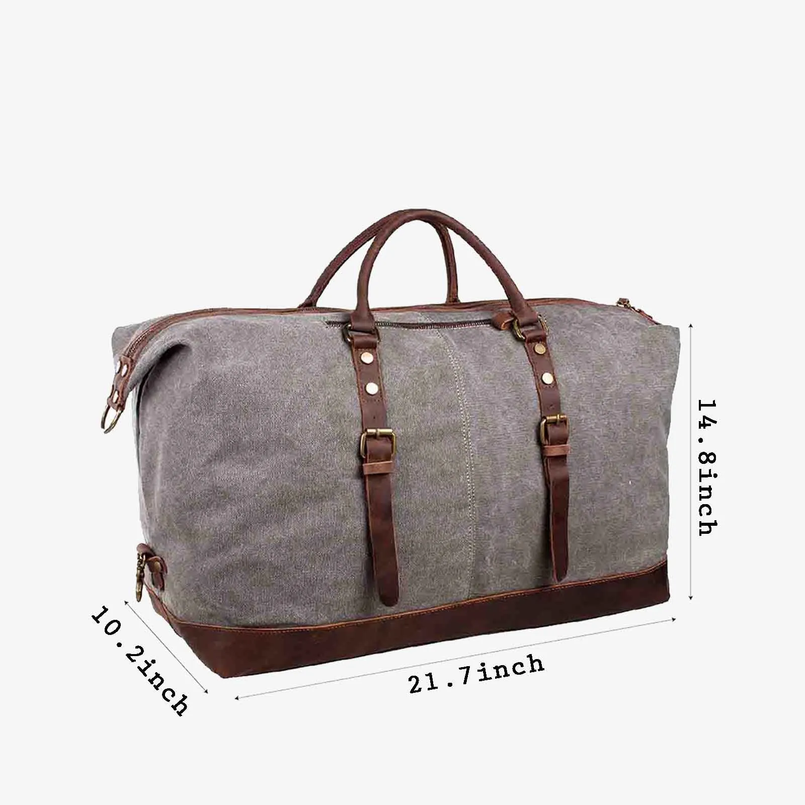 60L Canvas Weekender Duffle Bag