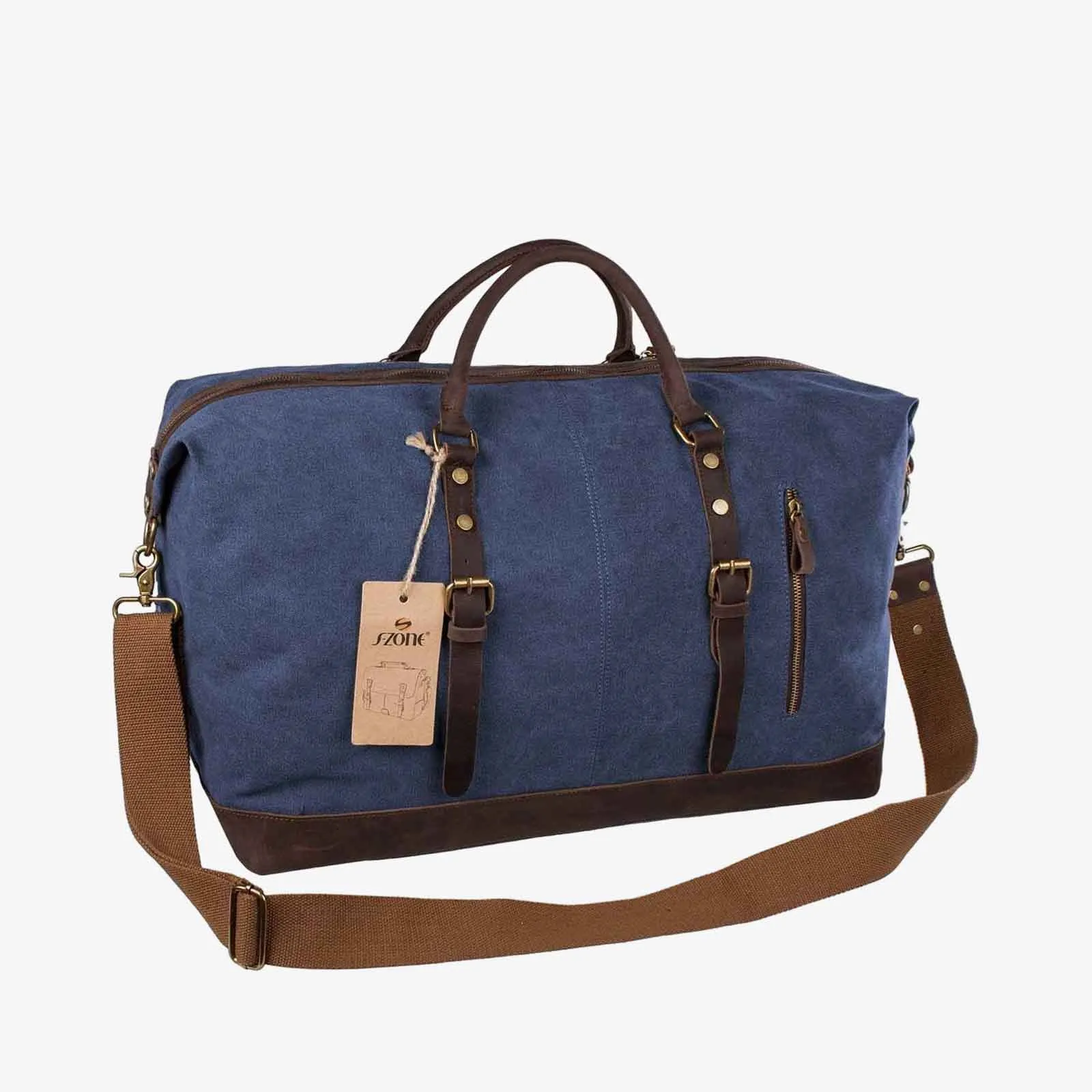 60L Canvas Weekender Duffle Bag