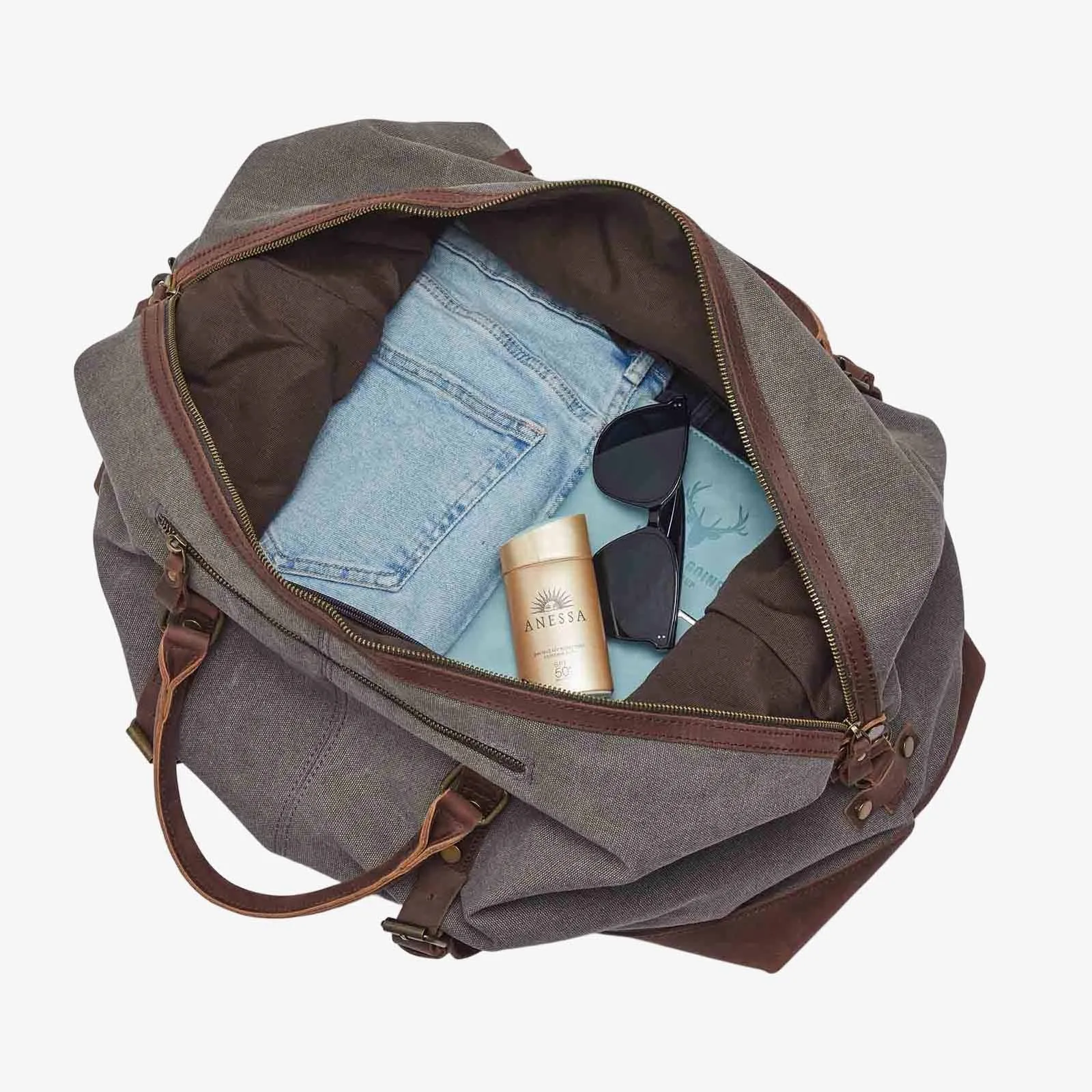 60L Canvas Weekender Duffle Bag