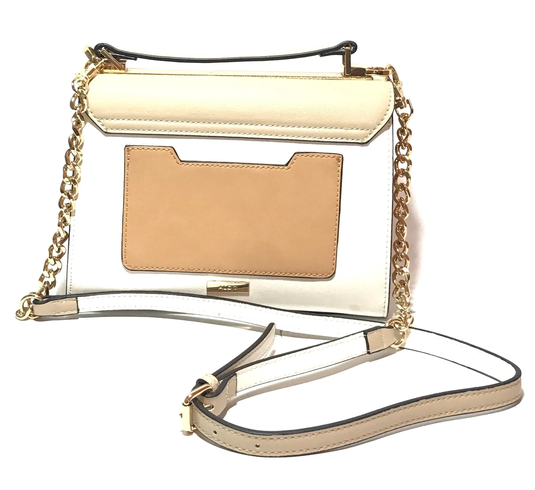 ALDO Beige, Rose Gold & White Satchel | Like New |