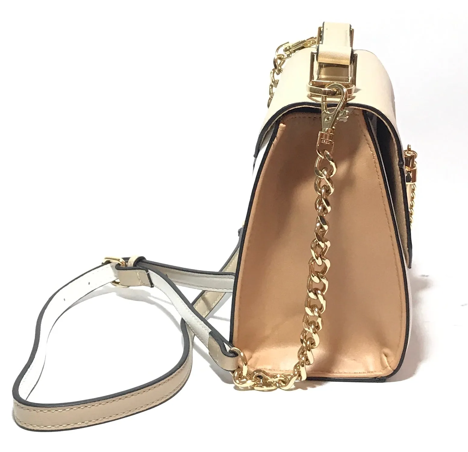 ALDO Beige, Rose Gold & White Satchel | Like New |