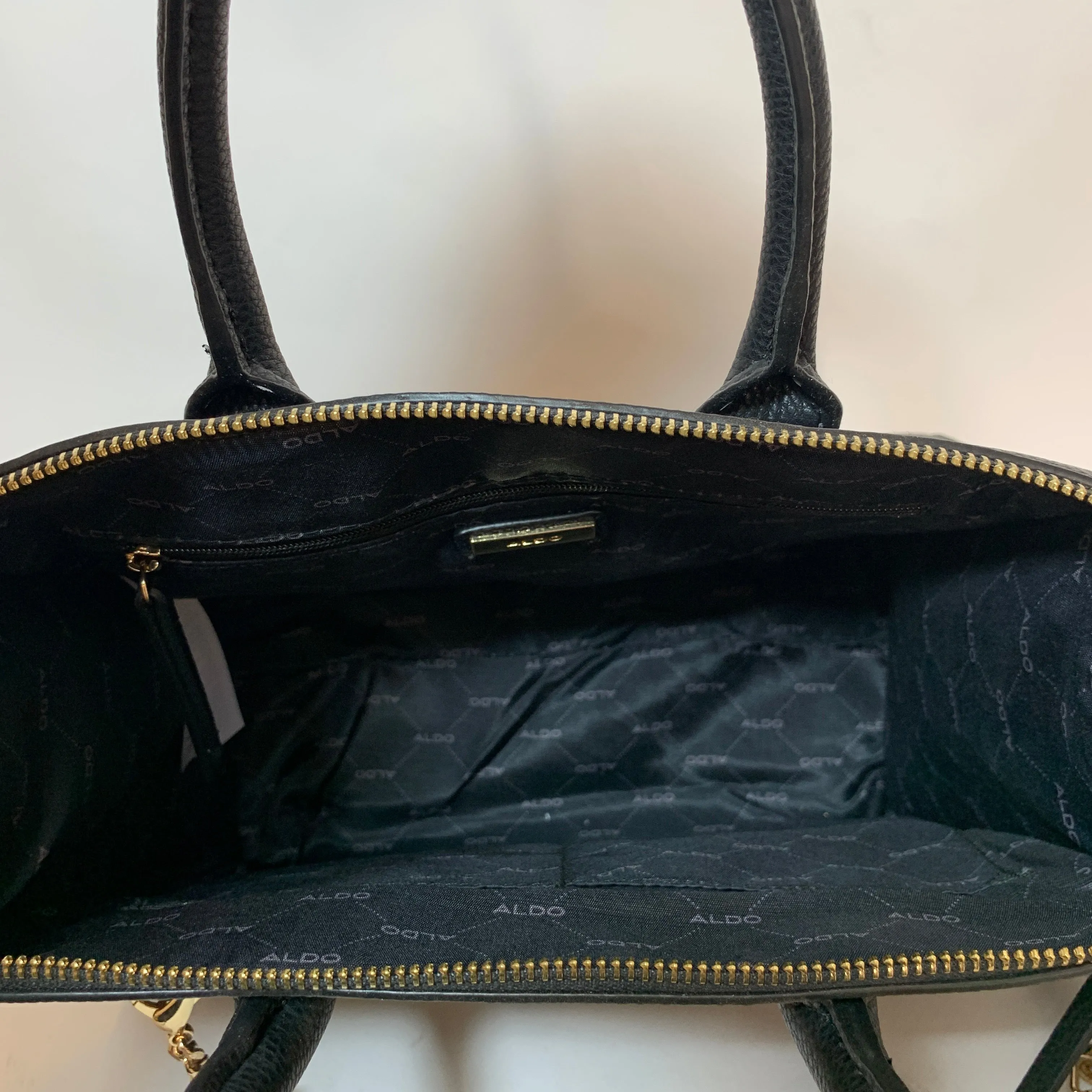 ALDO Black Hanging Lock Satchel | Like New |