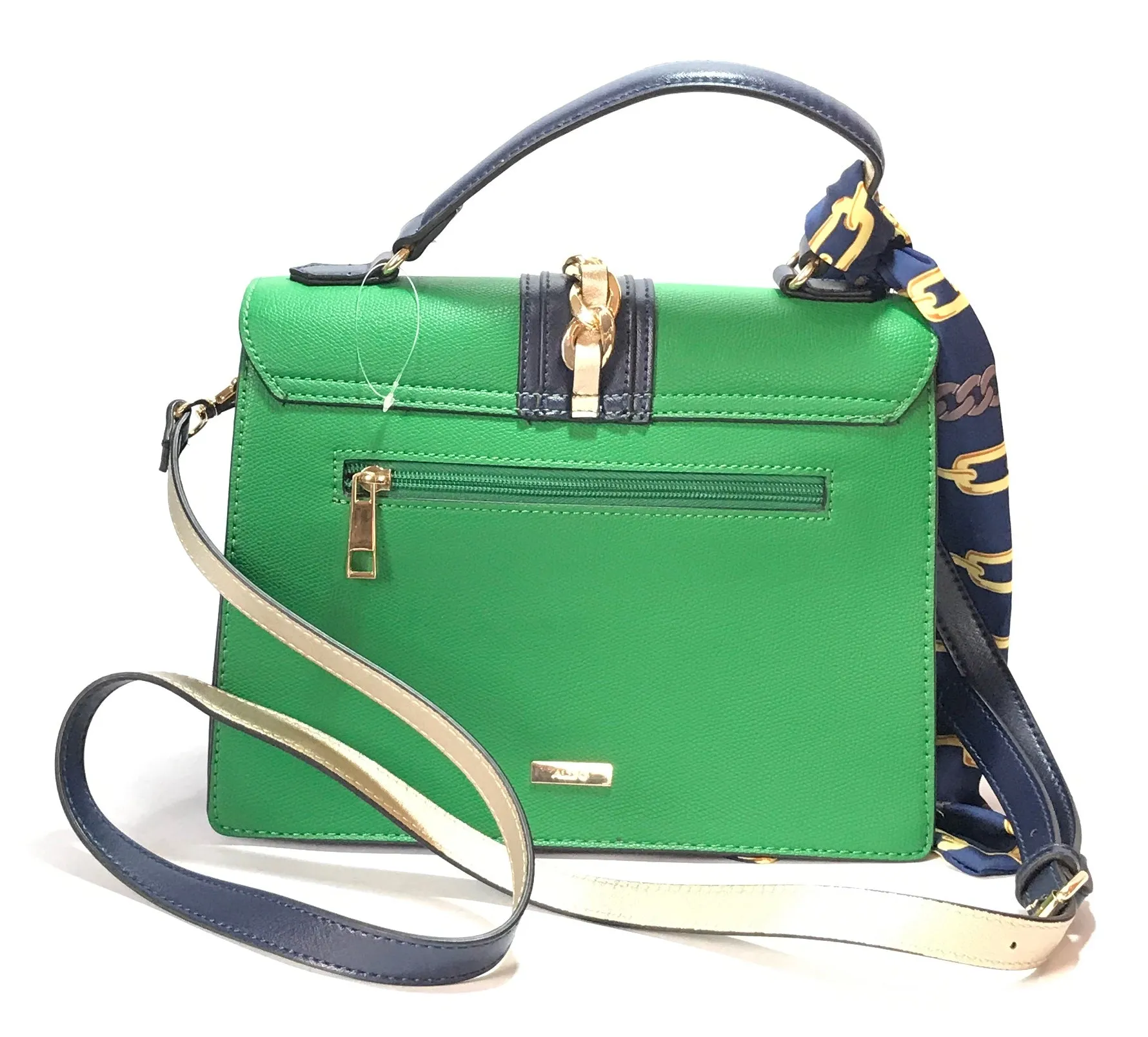 ALDO 'GLENDA' Green & Navy Satchel | Gently Used |