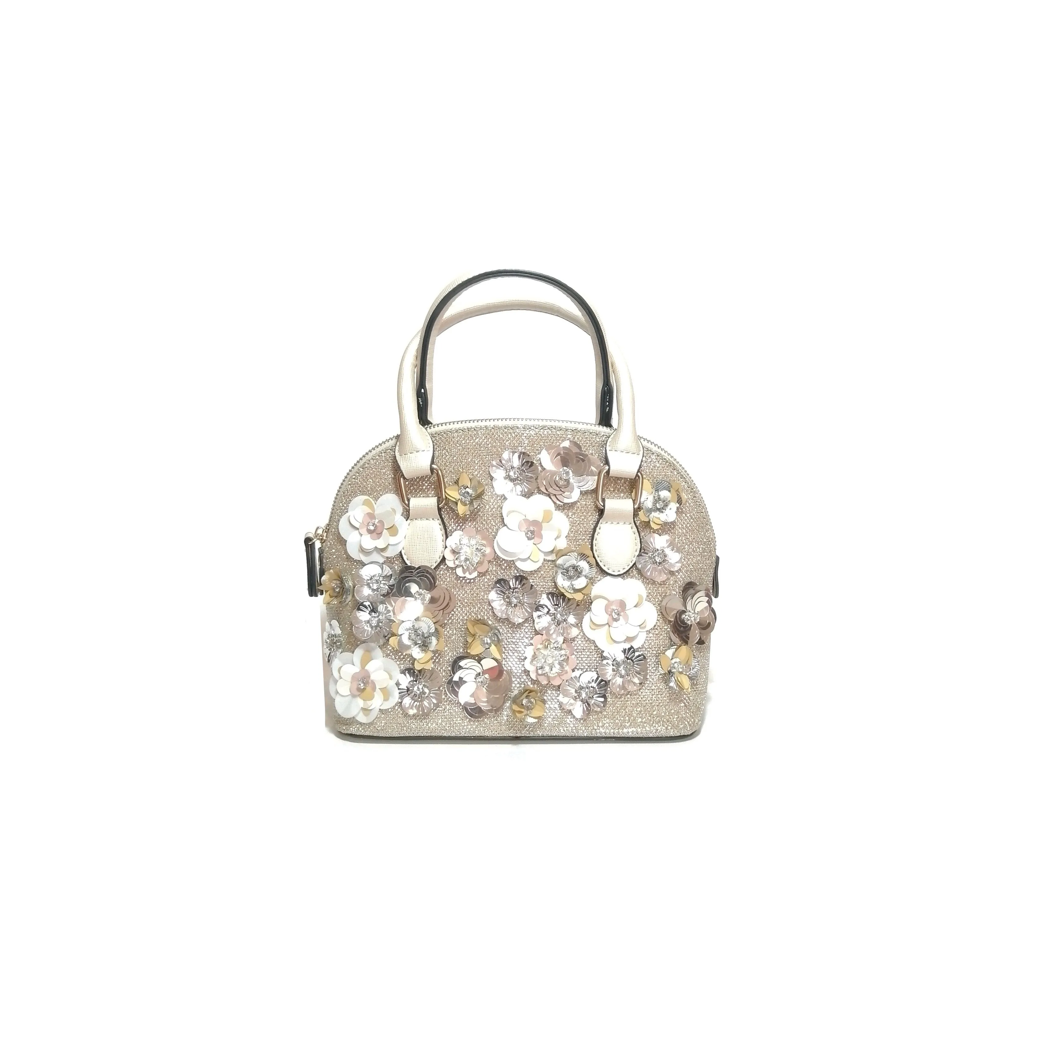 ALDO Gold Glitter Floral Satchel | Like New |