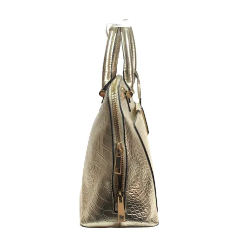 ALDO Gold Textured Large Satchel | Gently Used |