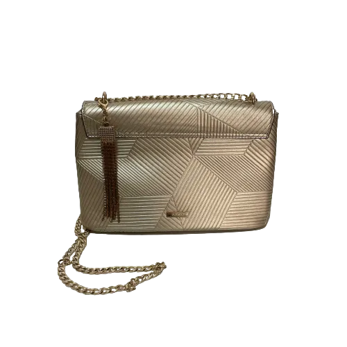 ALDO Gold Textured Shoulder Bag | Gently Used |