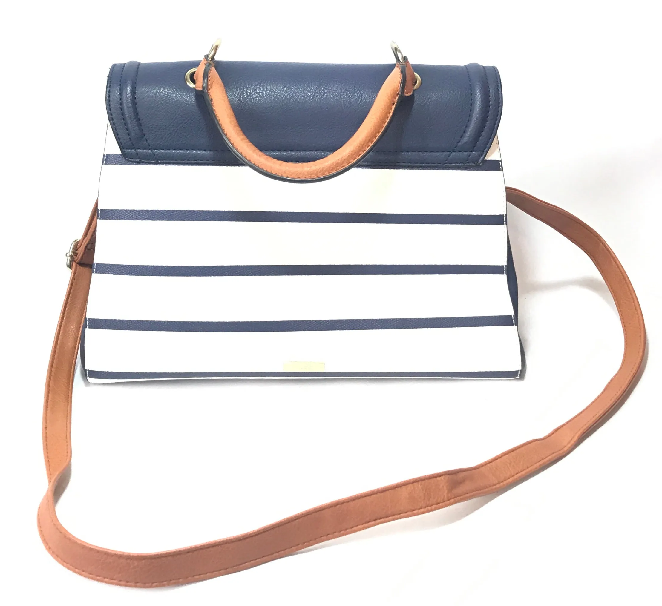 ALDO Navy Striped Satchel | Like New |