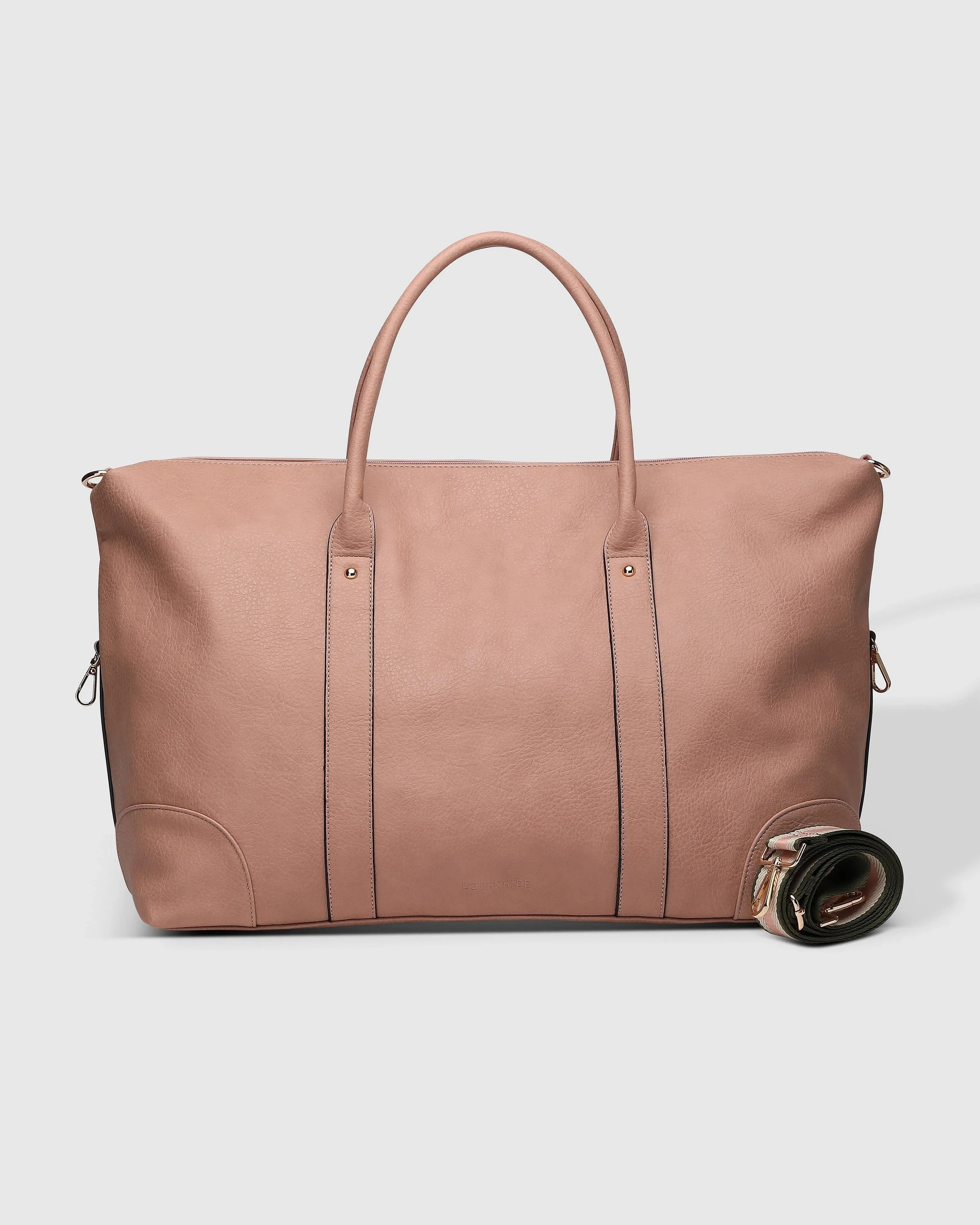 Alexis Stripe Weekender Travel Bag Blush Stripe