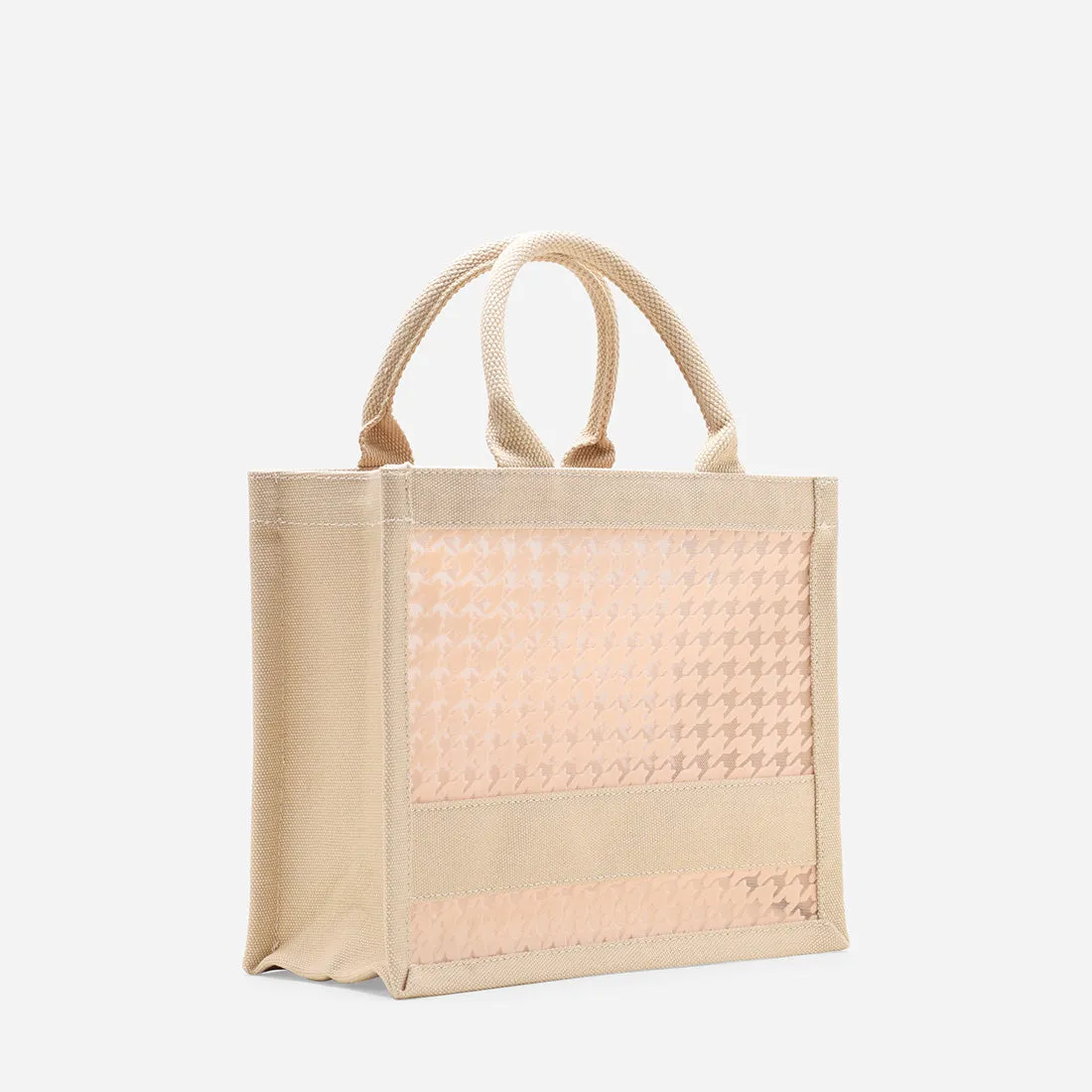 Alyssa Mini Houndstooth Tote Bag