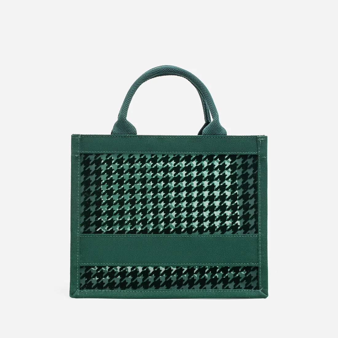 Alyssa Mini Houndstooth Tote Bag