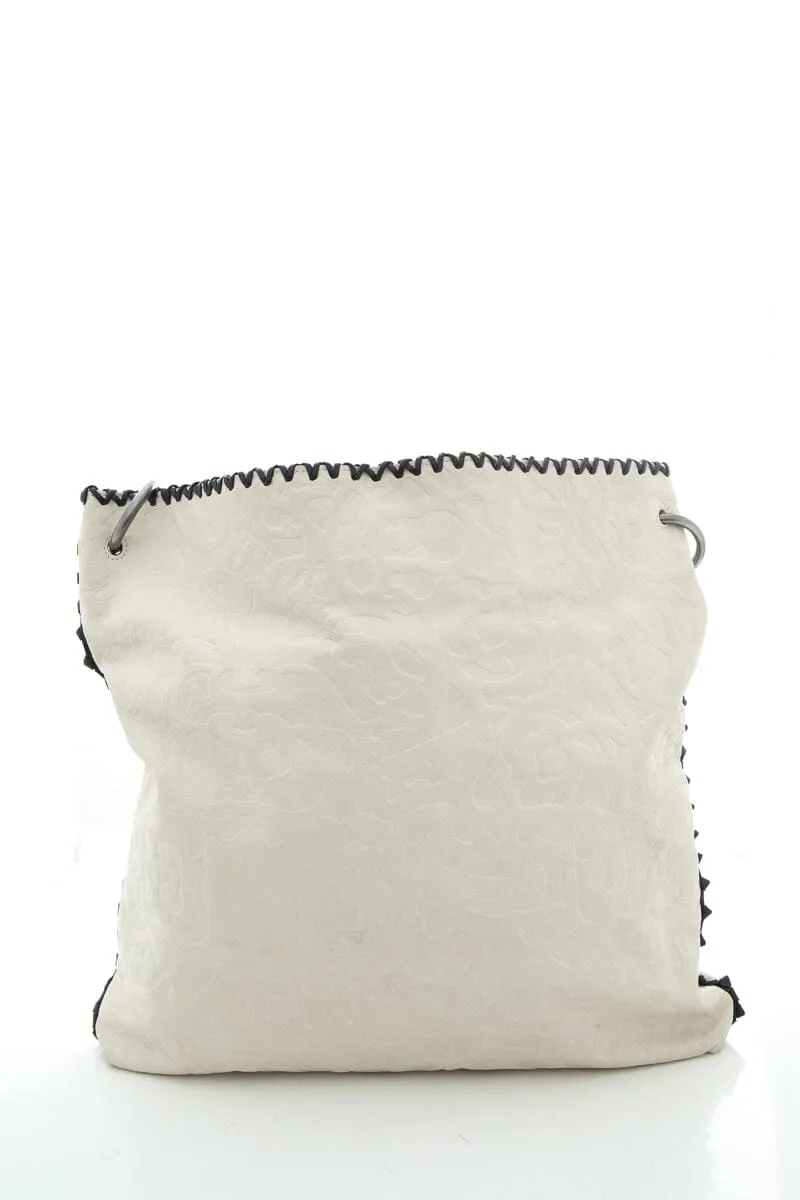 Anthony Luciano Ivory Embossed & Black Hobo