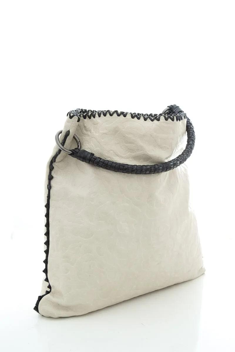 Anthony Luciano Ivory Embossed & Black Hobo