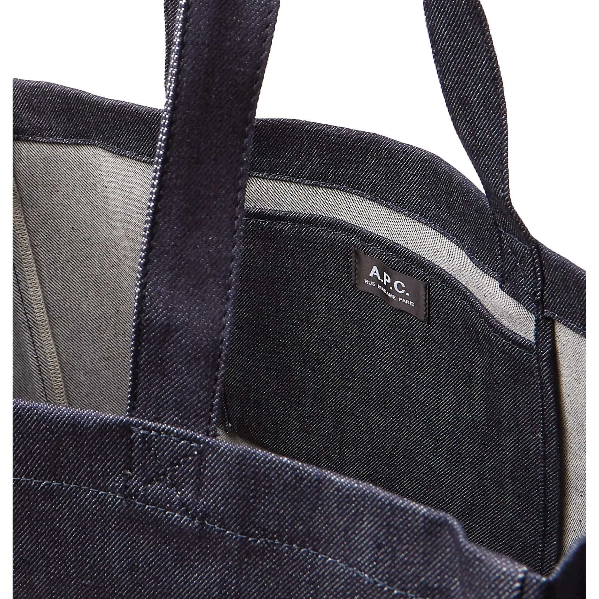 A.P.C. Daniela Logo-Print Denim Tote Bag