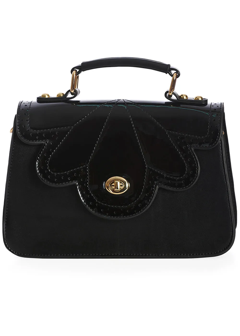 Banned Scalloped Handbag Black