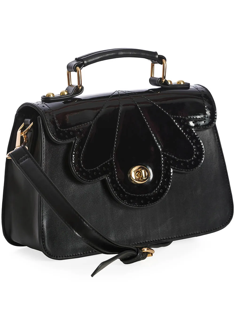 Banned Scalloped Handbag Black