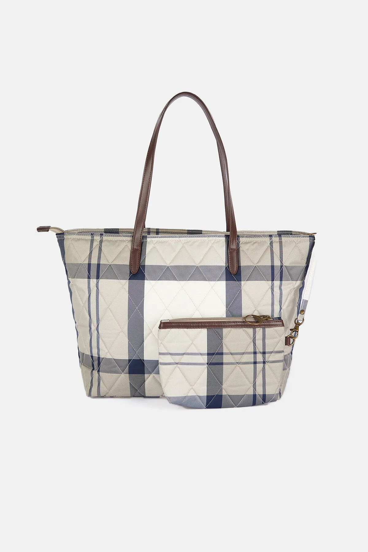 Barbour Wetherham Quilted Tartan Tote Bag