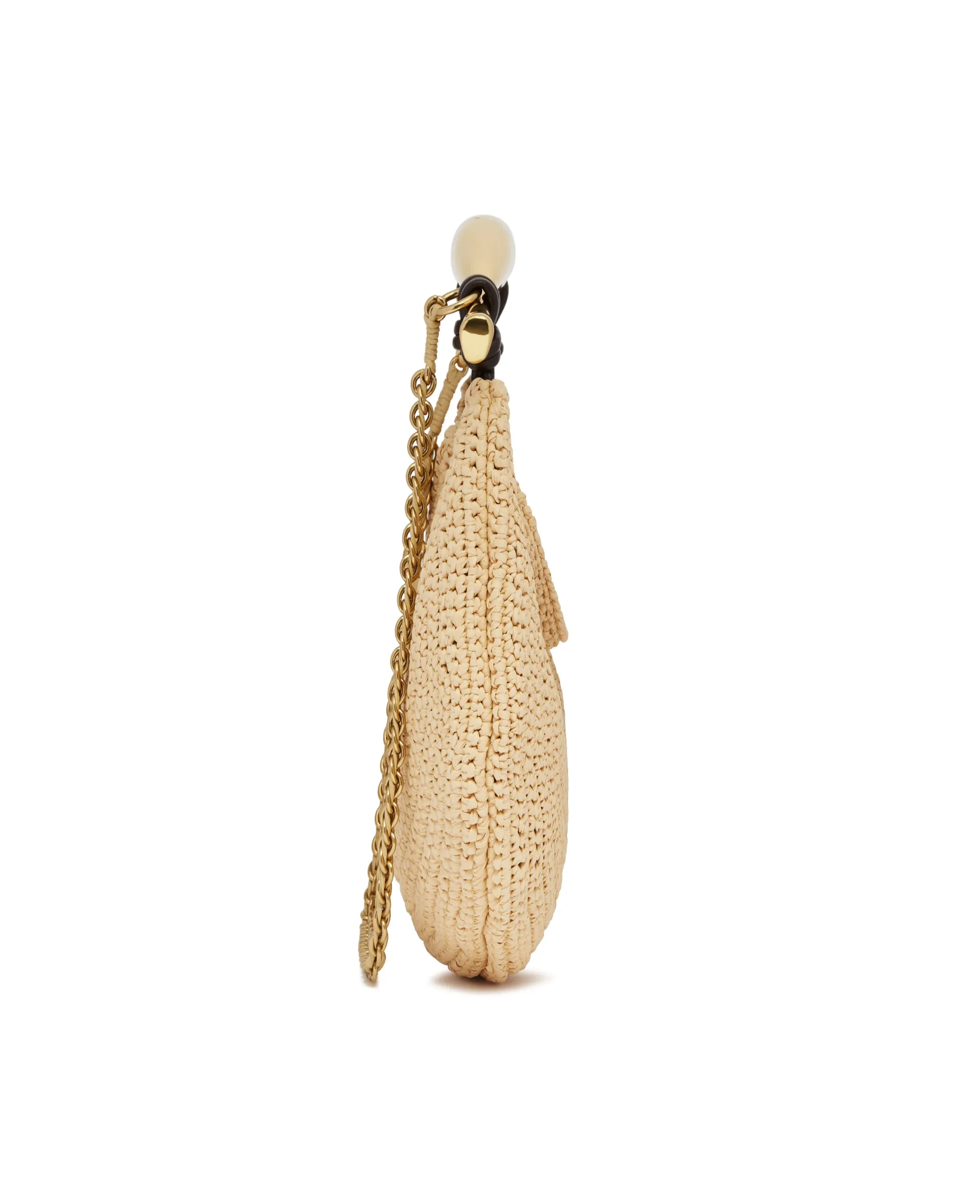 Beige Rafia Sardine Bag