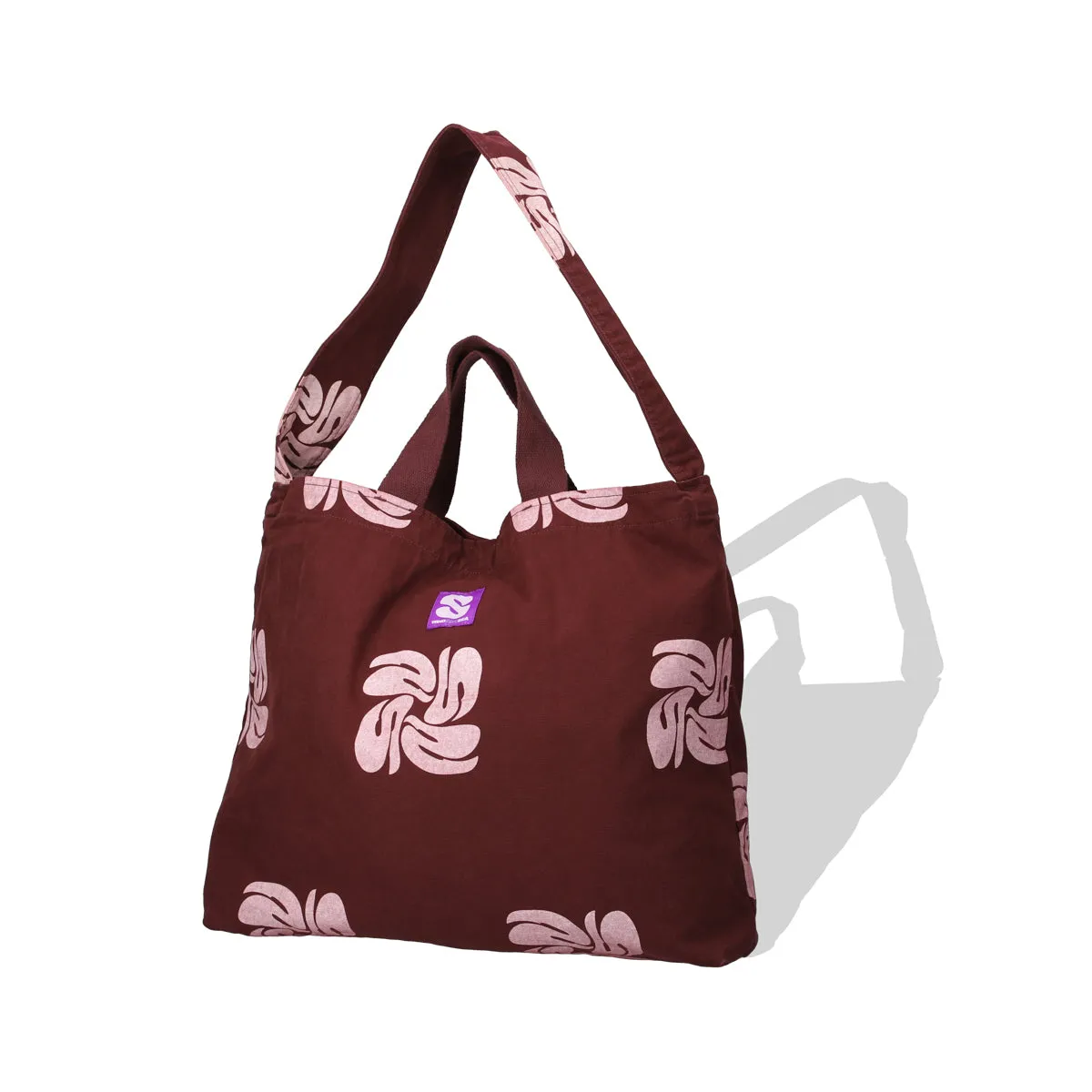 Big Canvas (pattern) Shoulder Bag / MAHOGANY