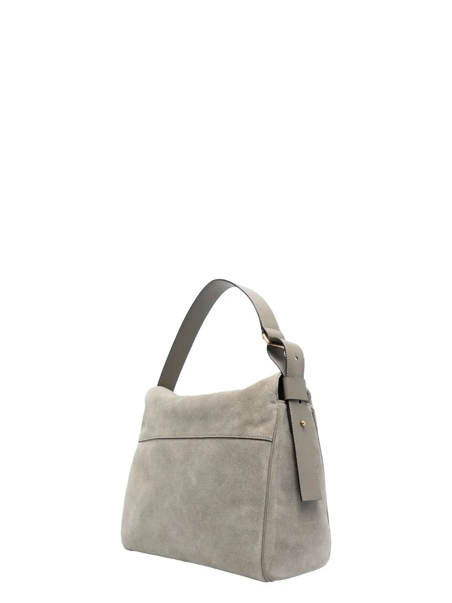 Big leaf bag hobo in suede