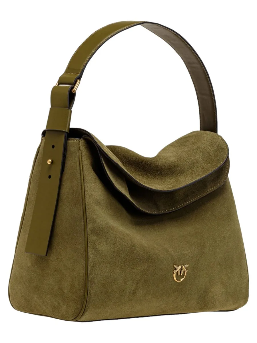 Big leaf bag hobo in suede