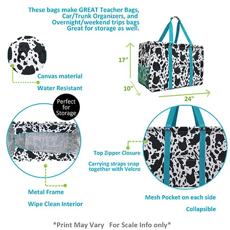 Black Cow Turquoise NGIL Mega Shopping Utility Tote Bag