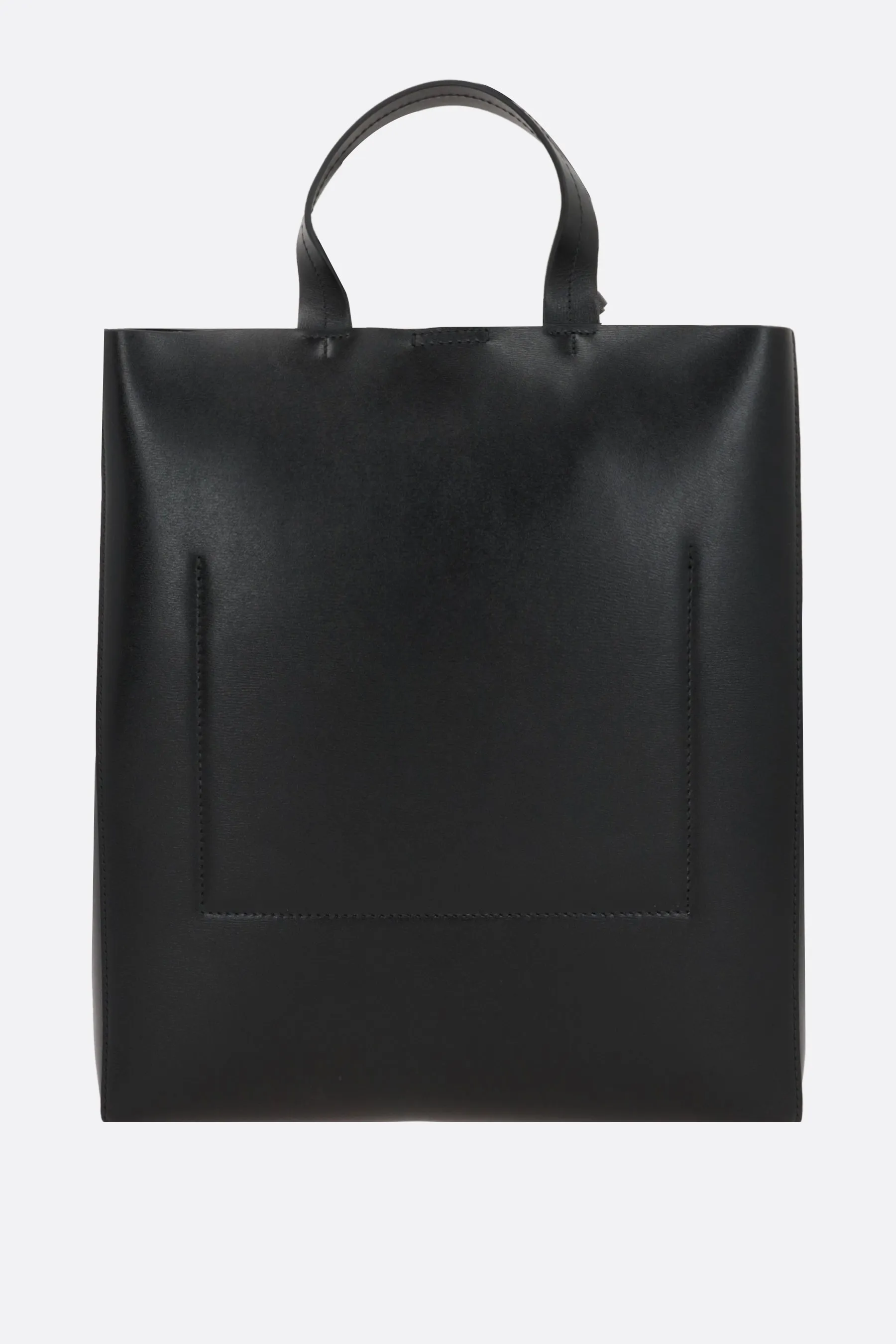 Bond small shiny leather tote bag