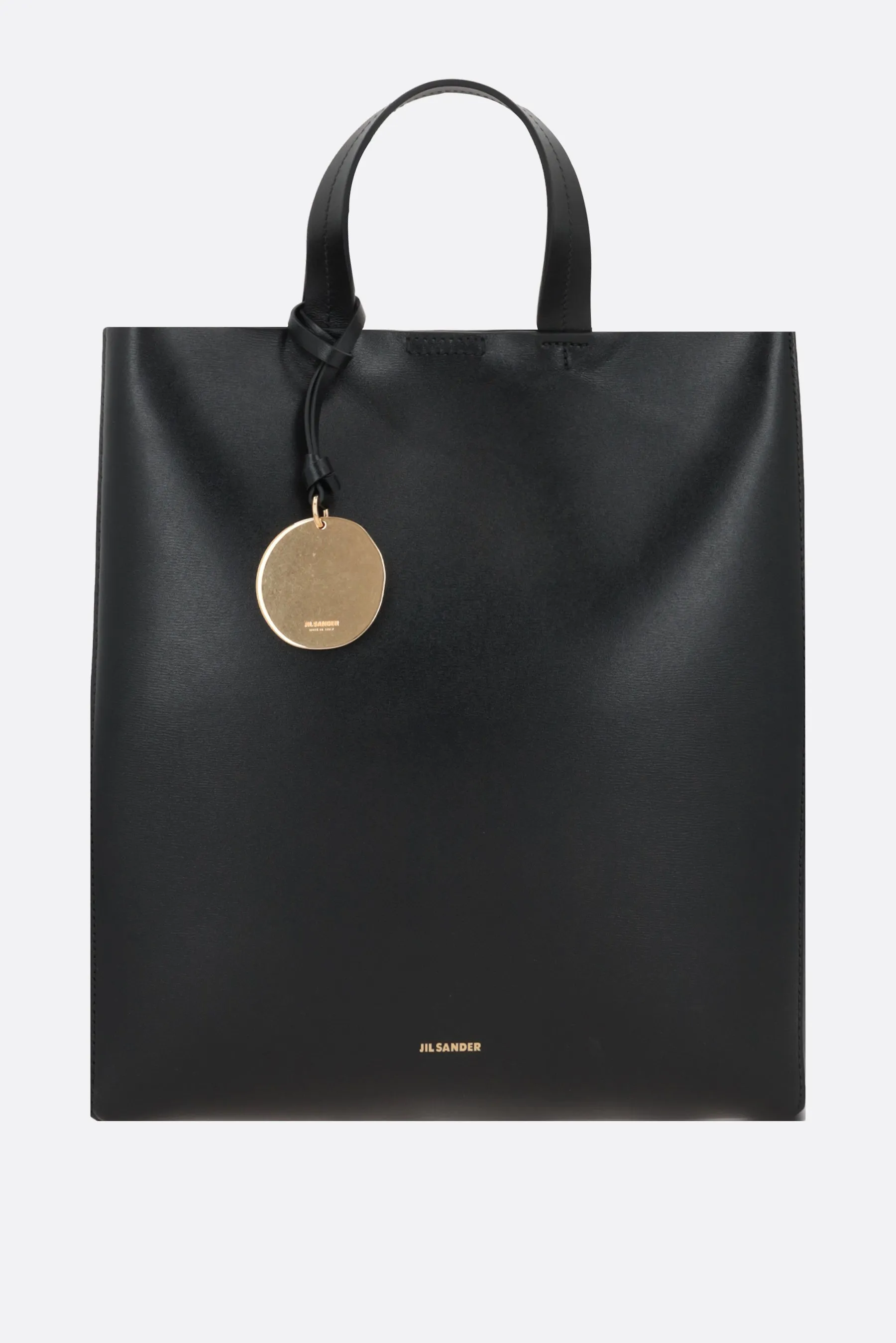 Bond small shiny leather tote bag