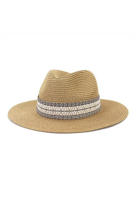 BRITISH STYLE SUNSHADE JAZZ STRAW HAT