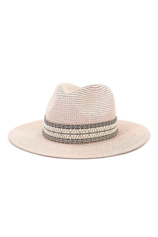 BRITISH STYLE SUNSHADE JAZZ STRAW HAT