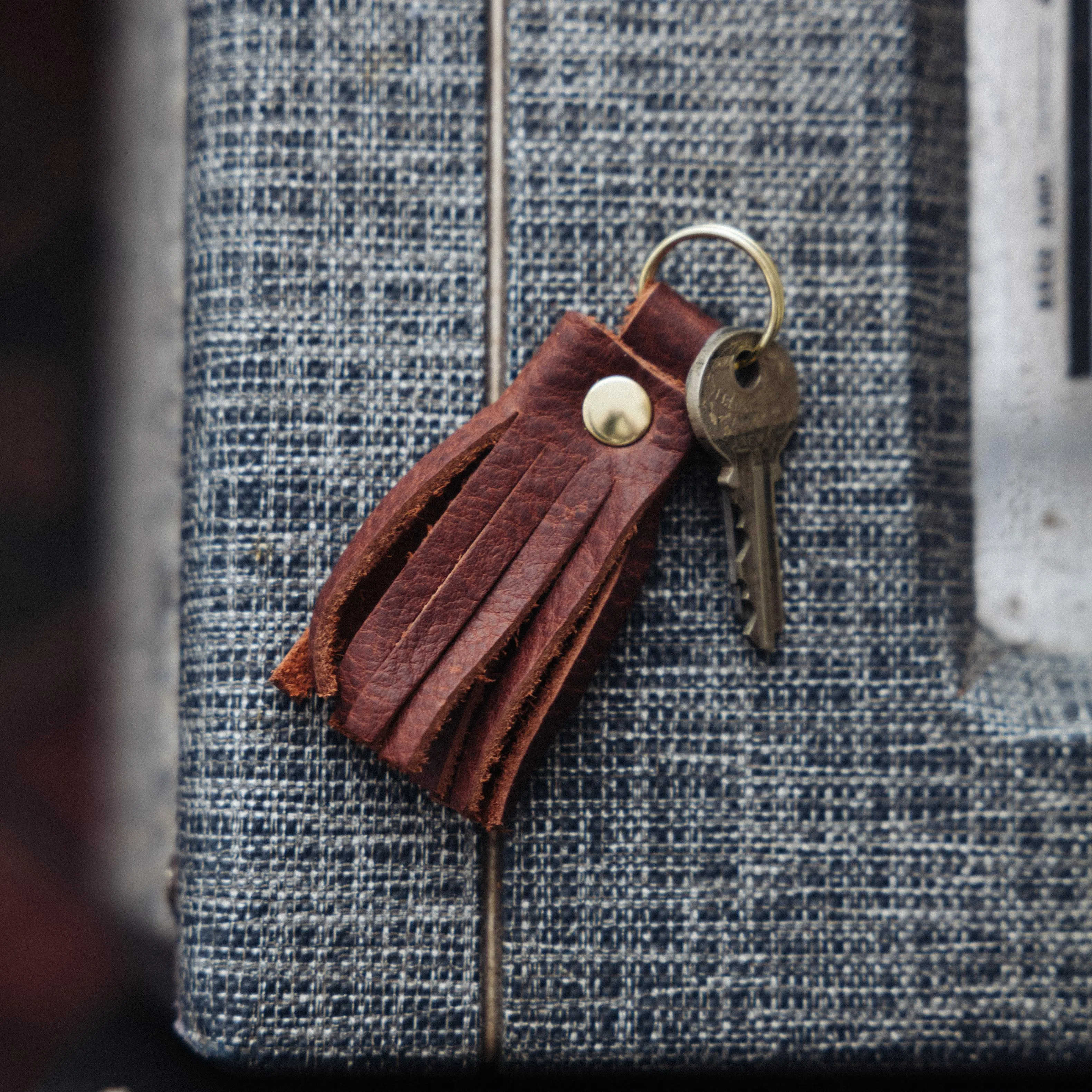 Brown Kodiak Tassel Keychain