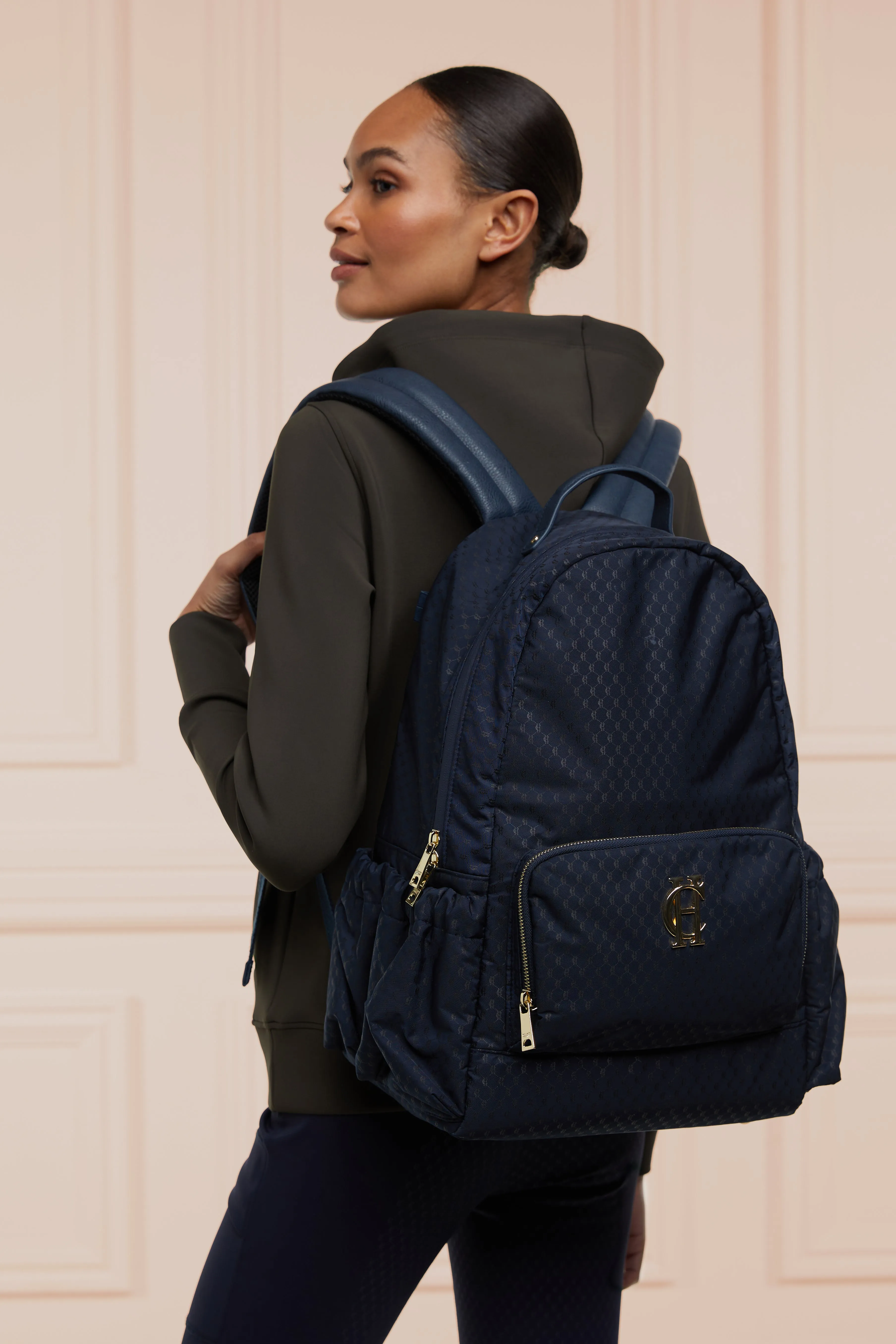 Burghley Backpack (Ink Navy Monogram)