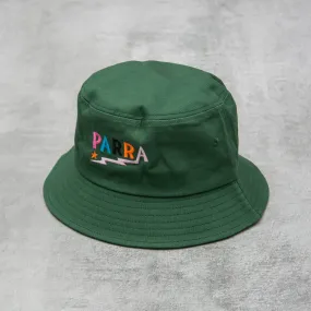 By Parra Lightning Logo Bucket Hat - Green