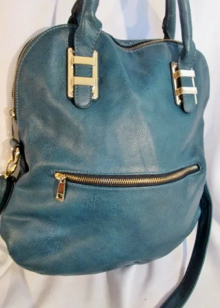 CALL IT SPRING Convertible Vegan Crossbody Shoulder Bag Purse BLUE SEAFOAM Tote