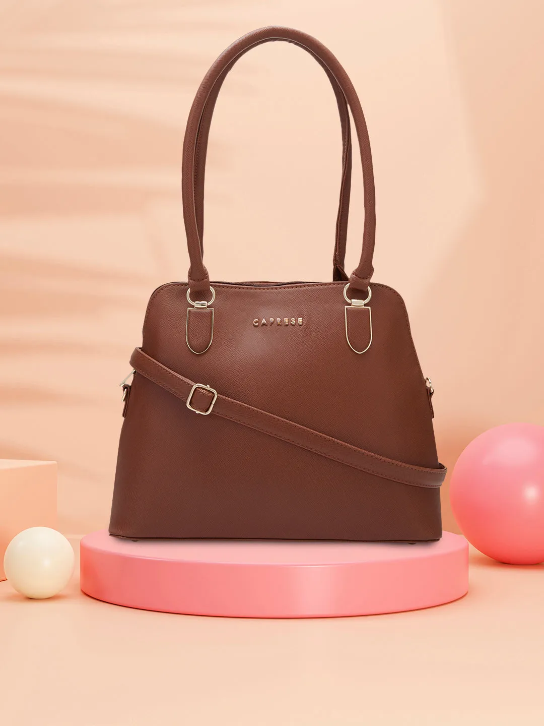 Caprese Demi Satchel Medium Tan