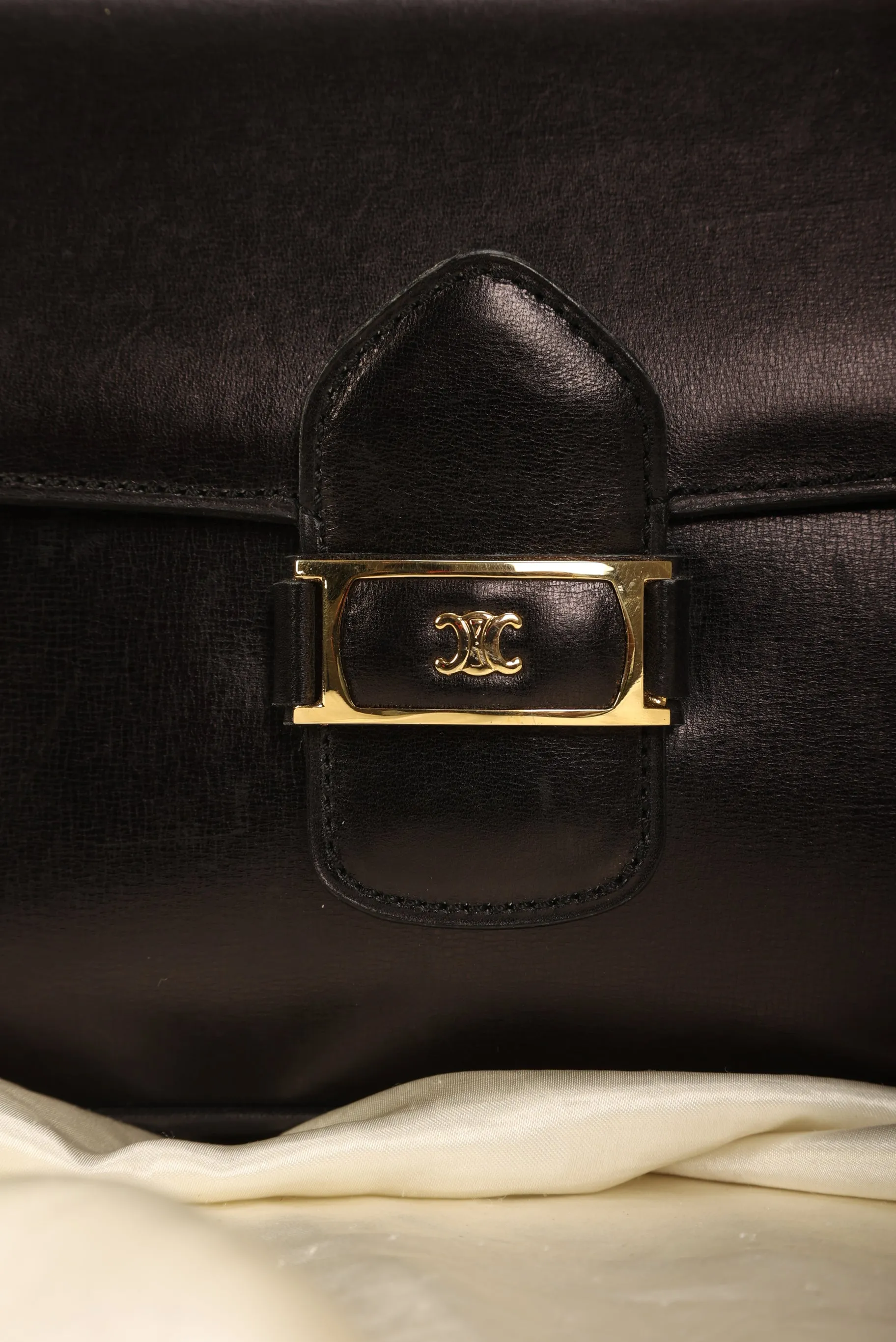 Celine Box Calf Triomphe Shoulder Bag