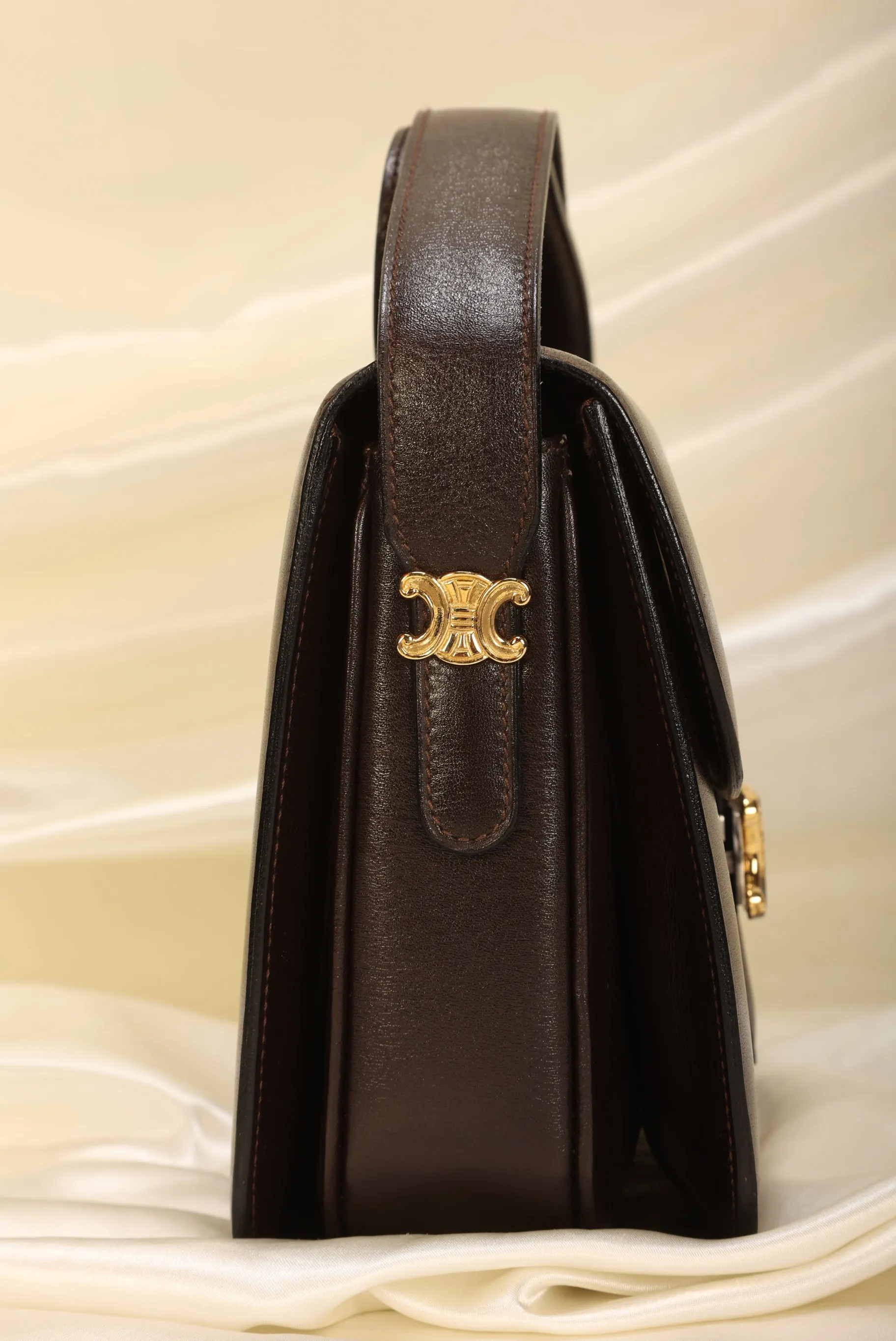 Celine Triomphe Boxcalf Shoulder Bag