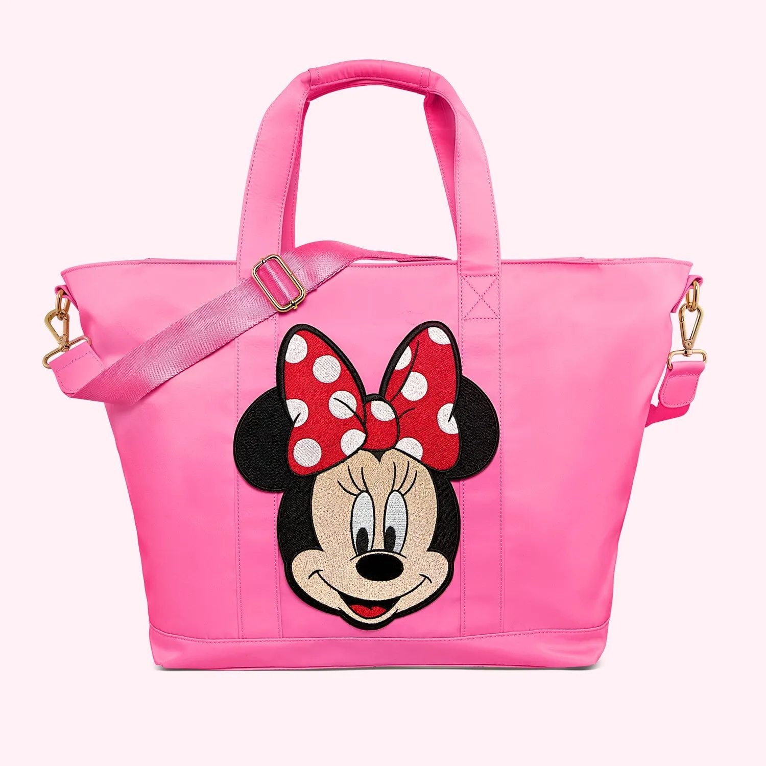 Classic Bubblegum Tote with Jumbo Minnie Patch