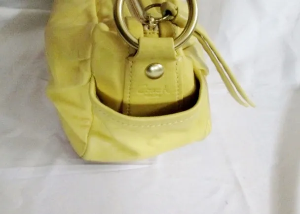 COACH 13442 PARKER SMOOTH YELLOW Hobo Handbag Satchel Leather Shoulder Bag