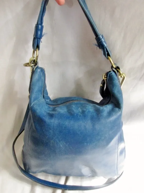 COACH 14783 KRISTEN Leather Hobo Handbag Satchel Tote Shoulder Bag BLUE COBALT