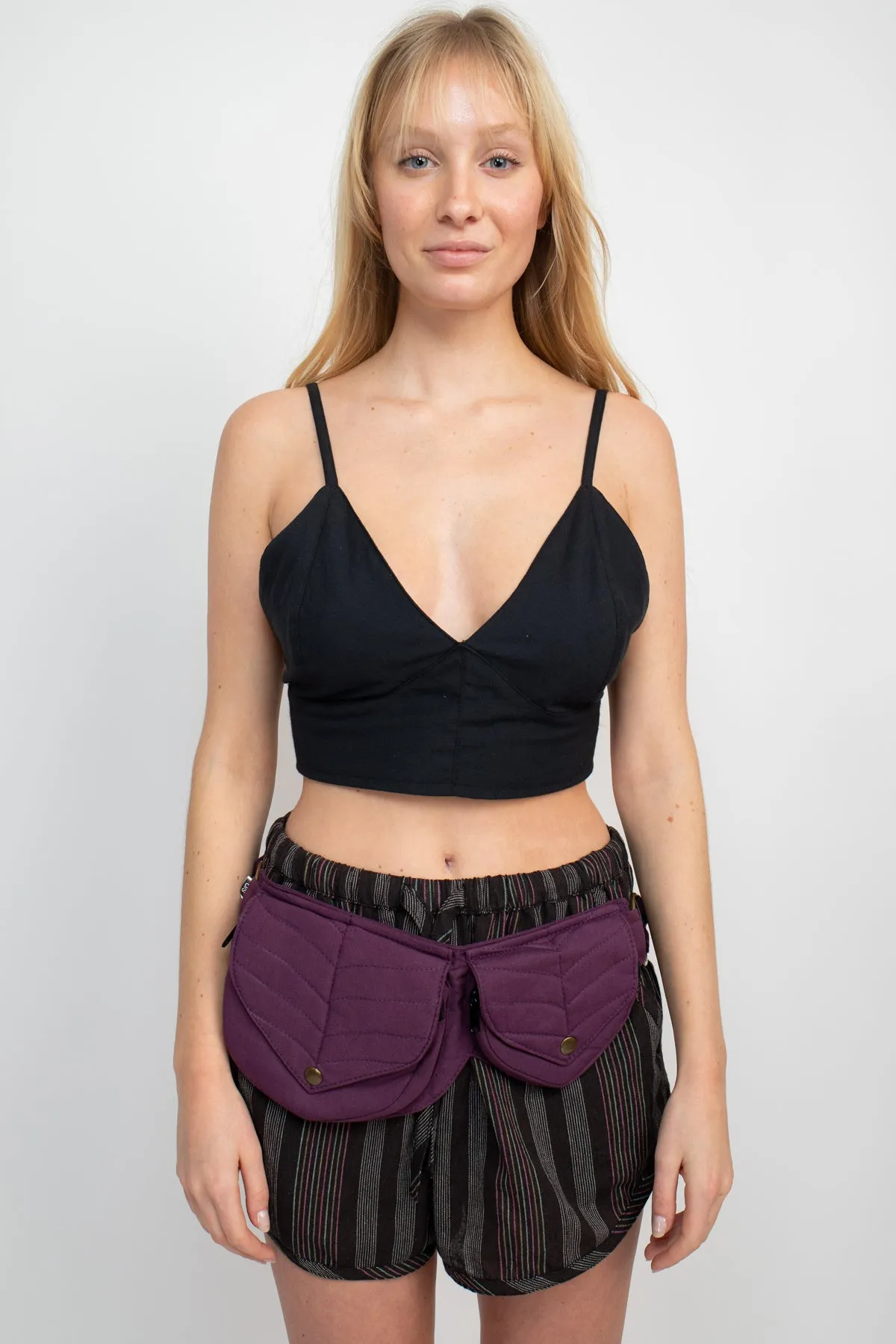 Cotton two Leaf Pocket Waist Belt