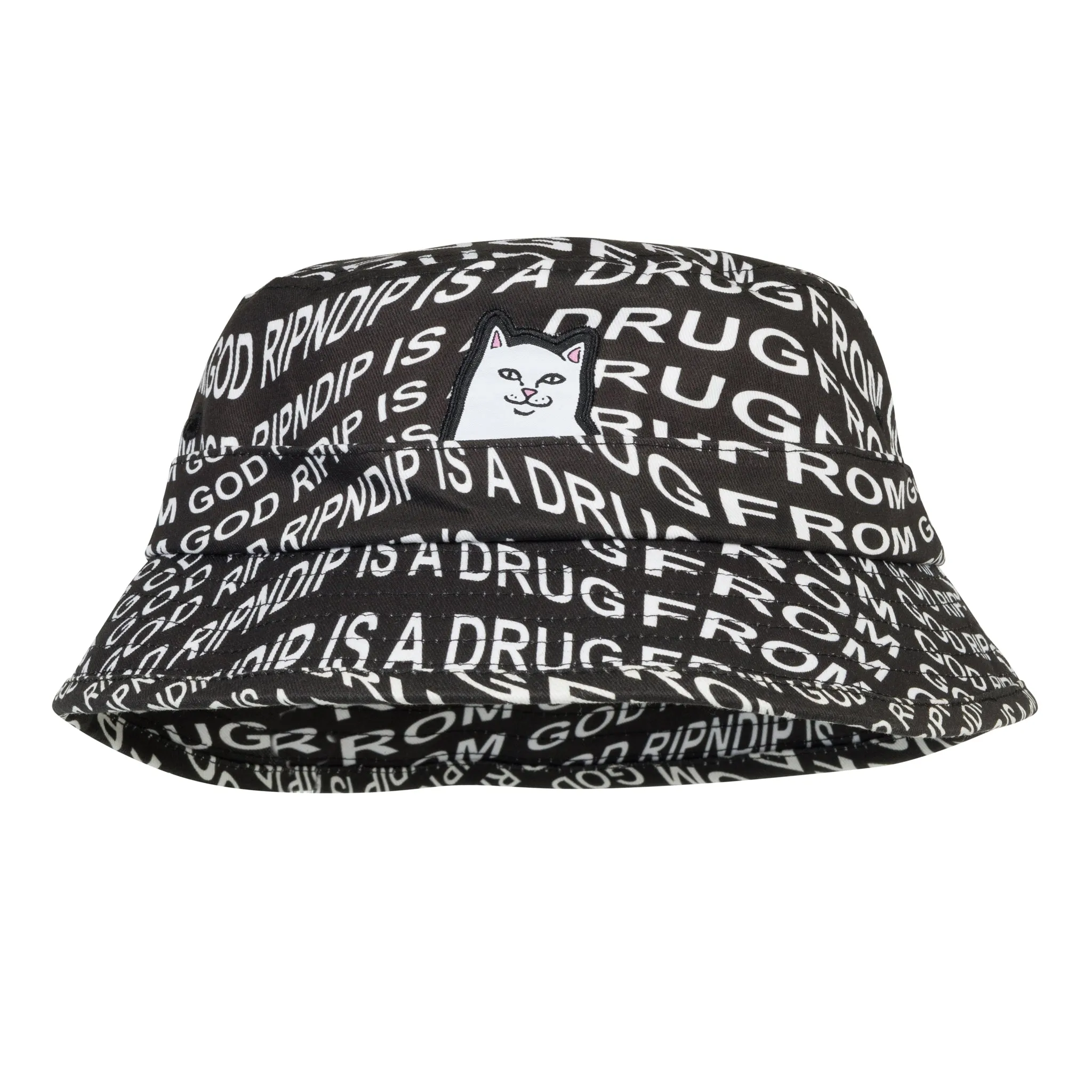 Drug From God Lord Nermal Bucket Hat (Black)