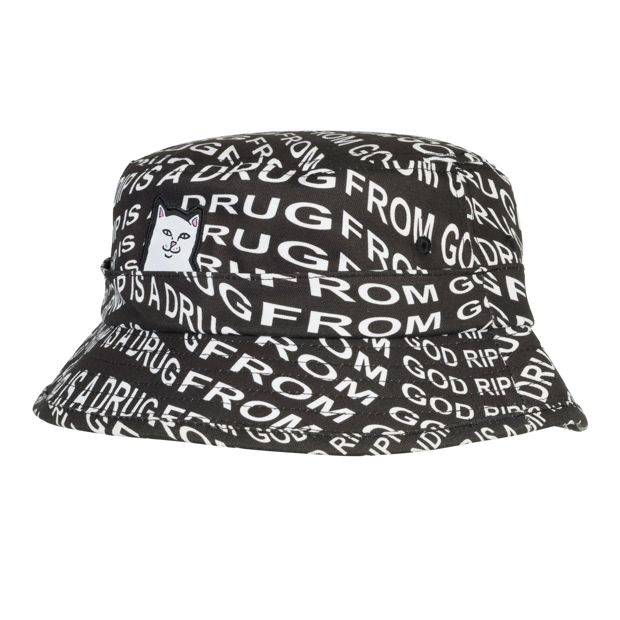 Drug From God Lord Nermal Bucket Hat (Black)