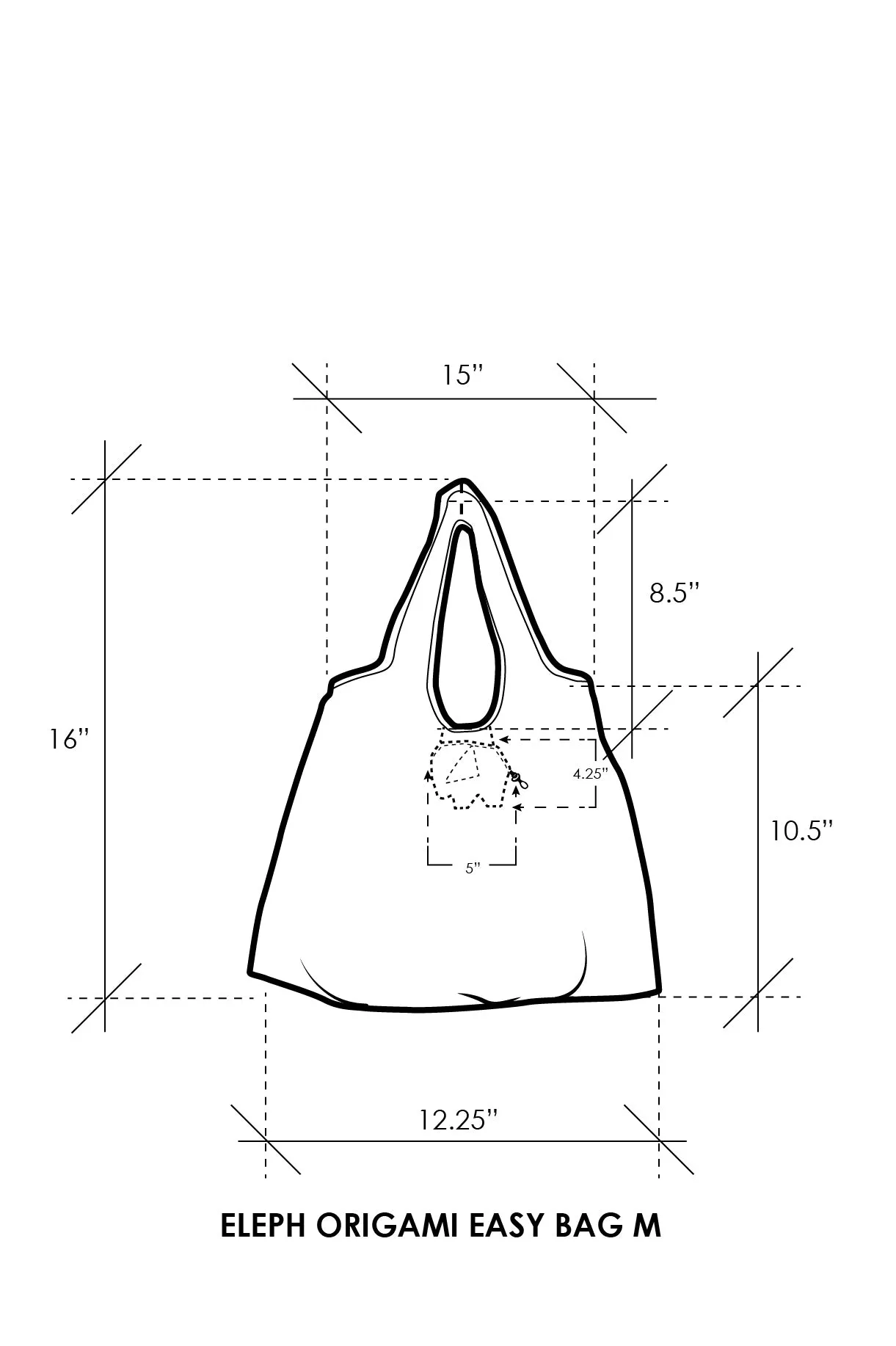 Eleph Origami Easy Bag M - Bai Sri : Blue