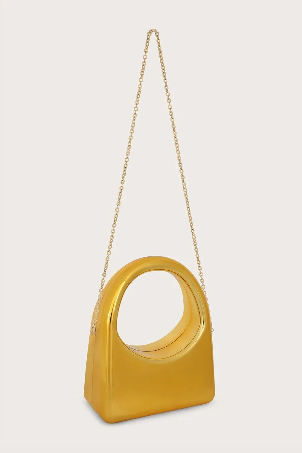 EMMY Sculpted Acrylic Hand Bag in Gold