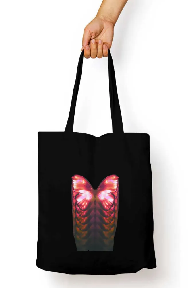 Enchanted Flutter Butterfly Glitter Tote Bag