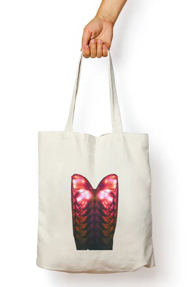 Enchanted Flutter Butterfly Glitter Tote Bag