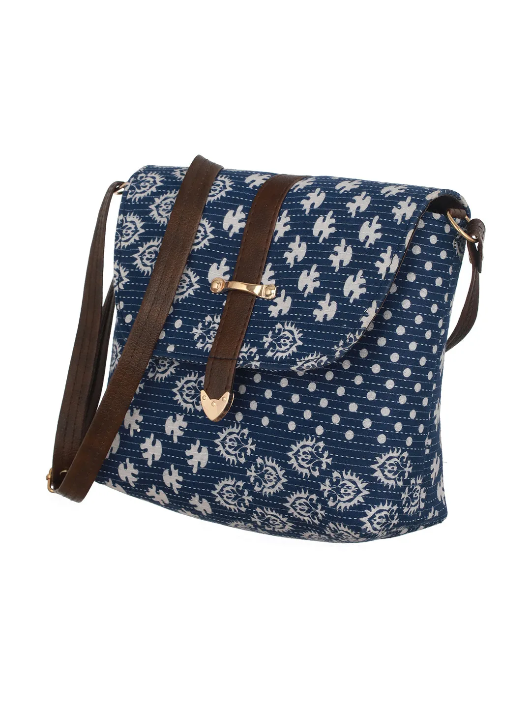 Ethnic Motifs Printed Structured Sling Bag