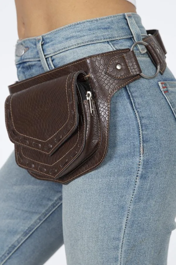 Exotic Vegan Leather Waist Pack